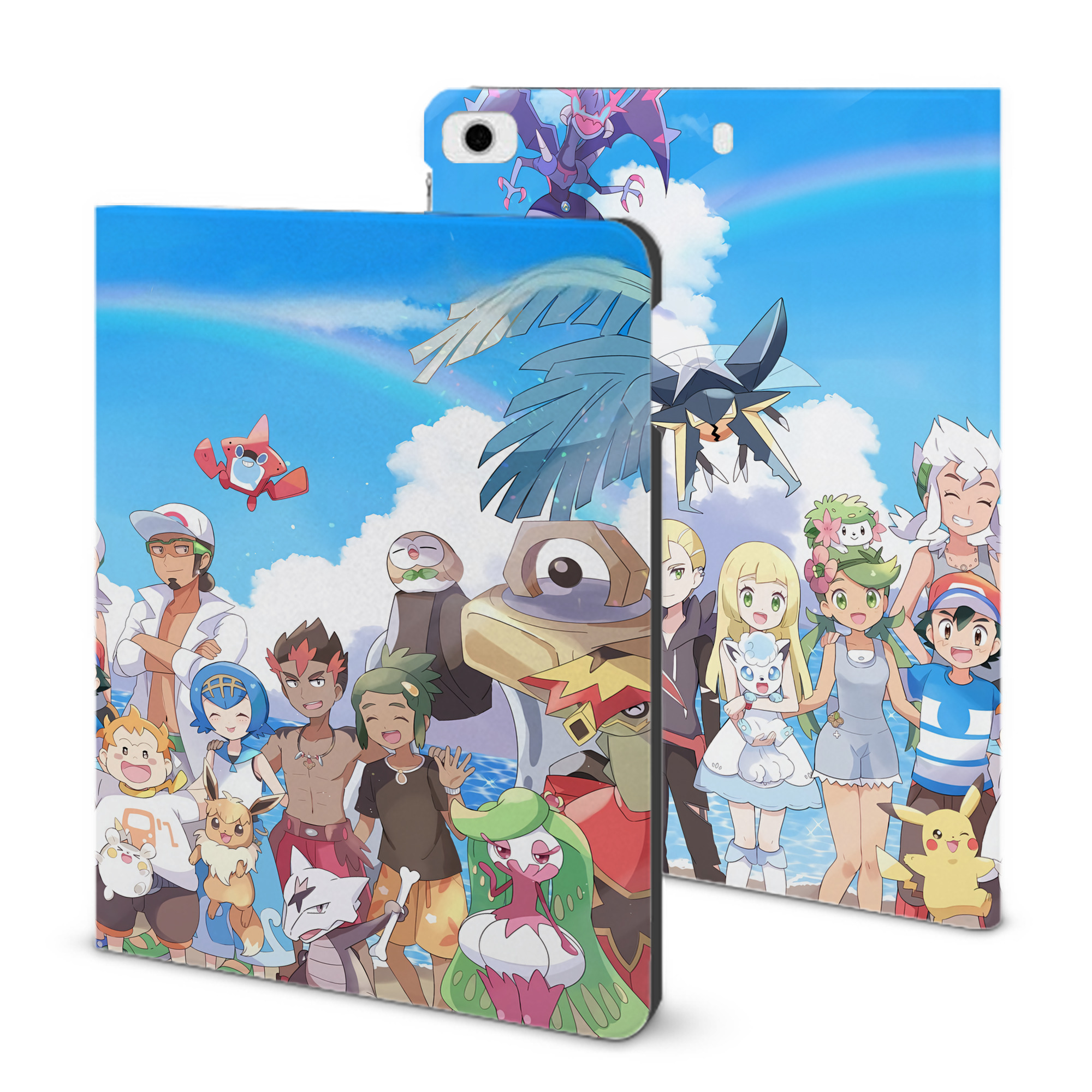 （画像用） ポケットモンスター Pokémon IPad ケース ブック型 PUレザー TPU 耐衝撃 軽量 薄型 ペン収納なし 全面保護 IPad 各モデル対応